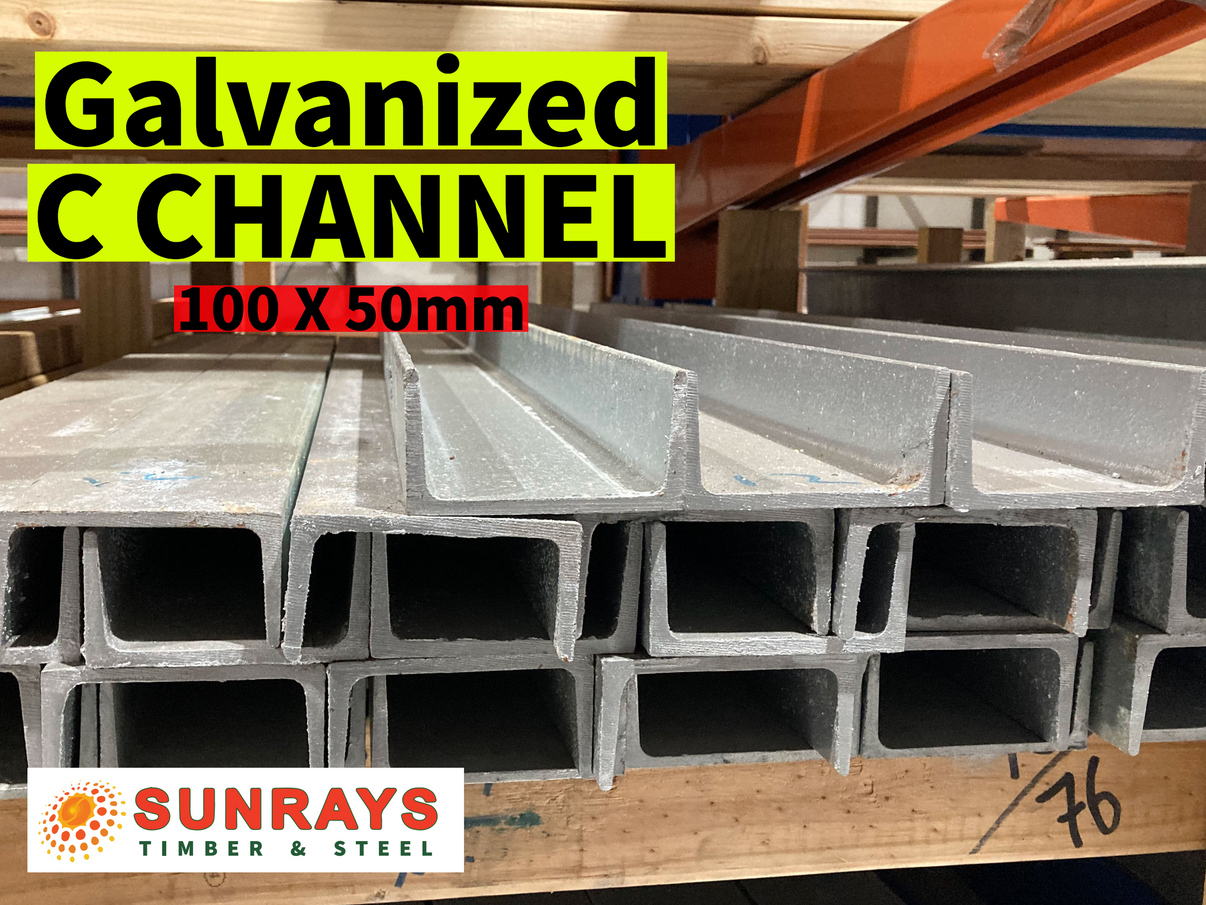 Galvanized C Channel 100x50 – Sunrays Timber & Steel